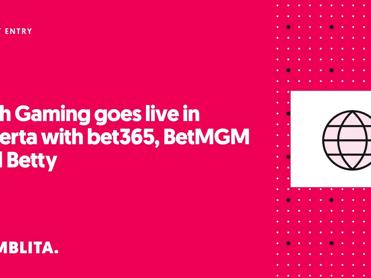 Gamblita cover graphic: Push Gaming goes live in Alberta with bet365, BetMGM and Betty