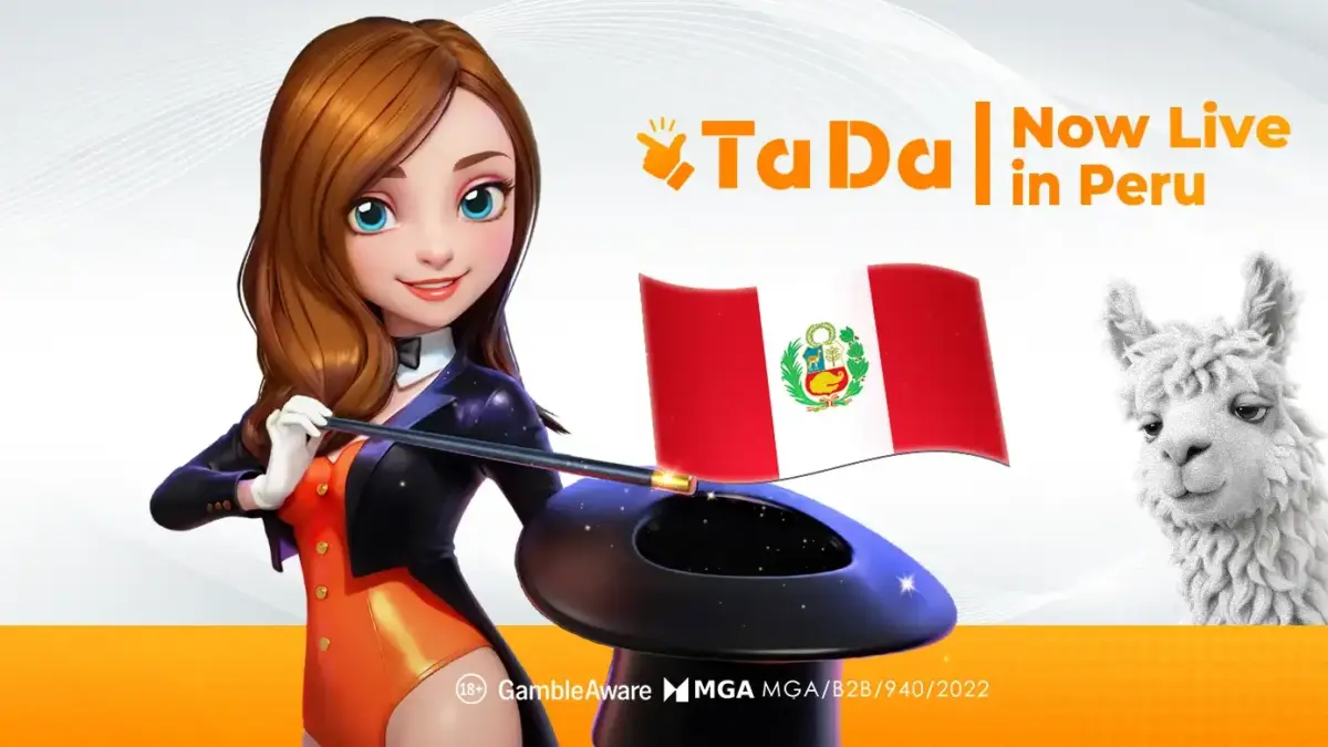 TaDa Gaming logo and Peru approval announcement graphic