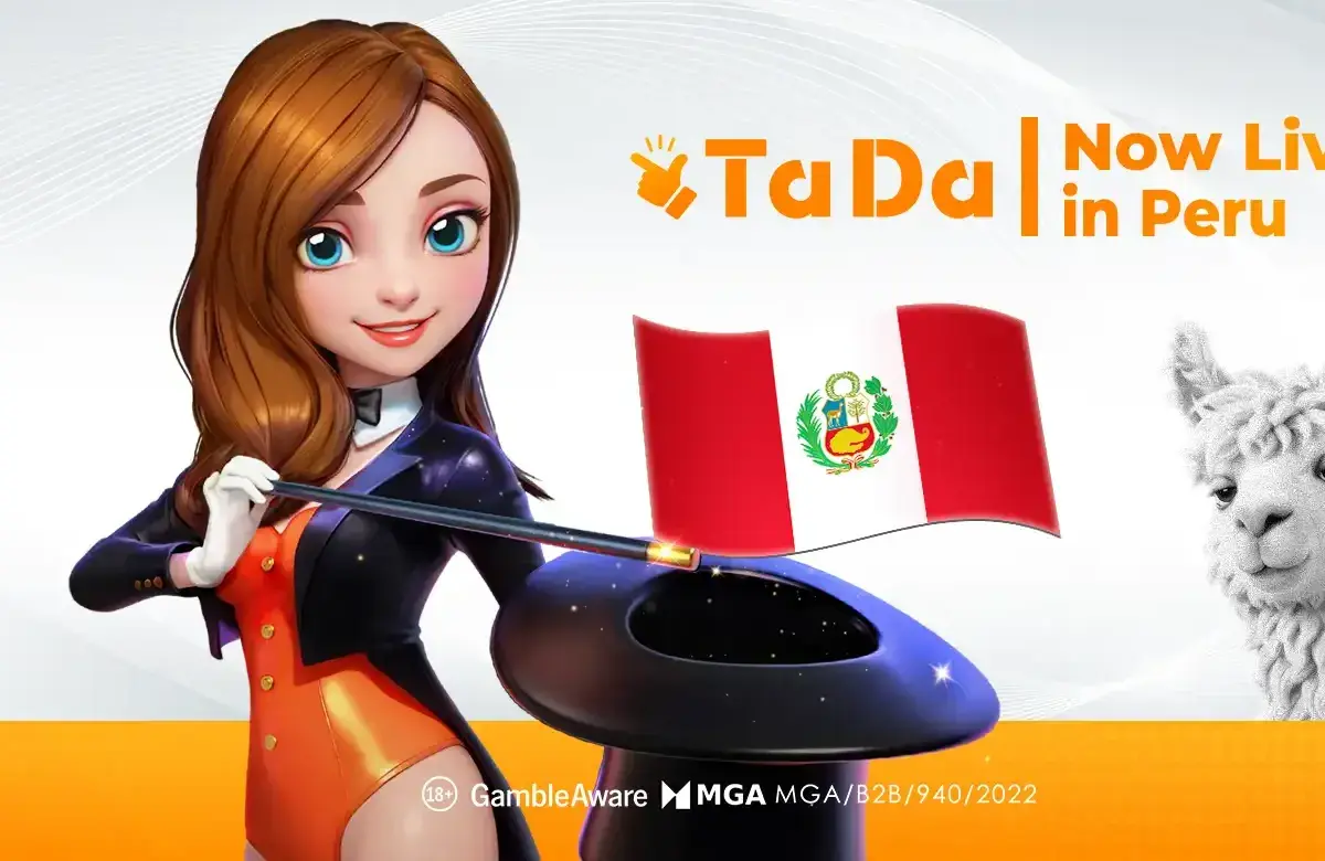TaDa Gaming logo and Peru approval announcement graphic