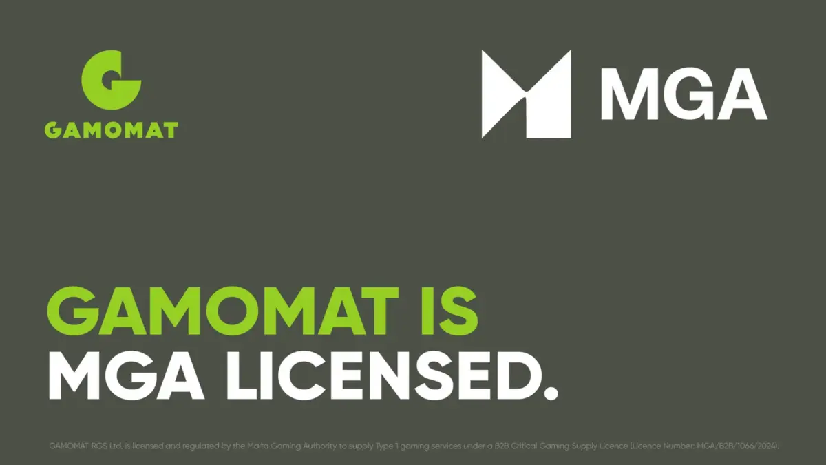 GAMOMAT logo and licence announcement graphic