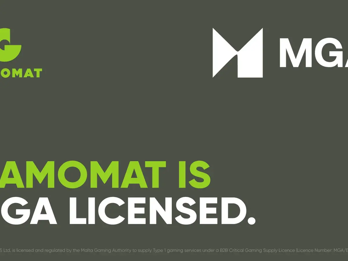 GAMOMAT logo and licence announcement graphic