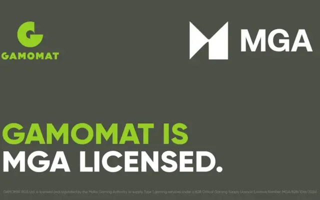 GAMOMAT logo and licence announcement graphic