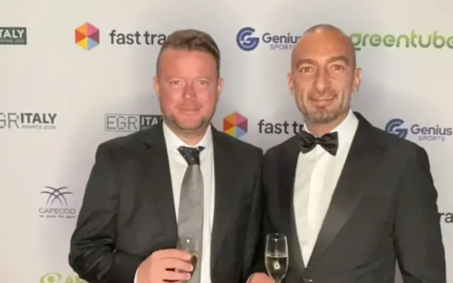 Casino2k representatives at the EGR Italy Awards 2026 in Rome