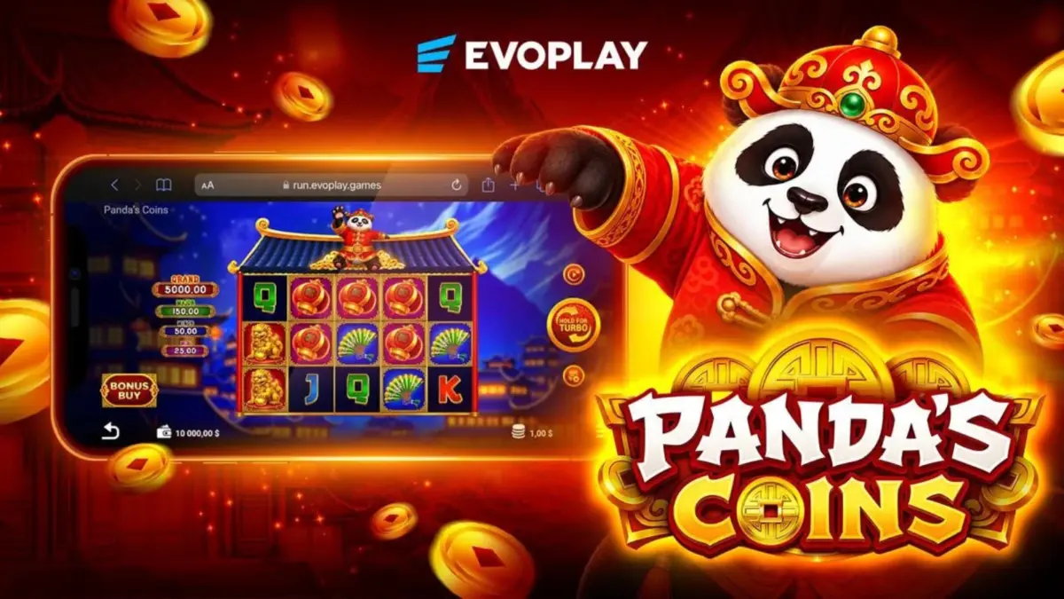 Panda's Coins slot artwork by Evoplay