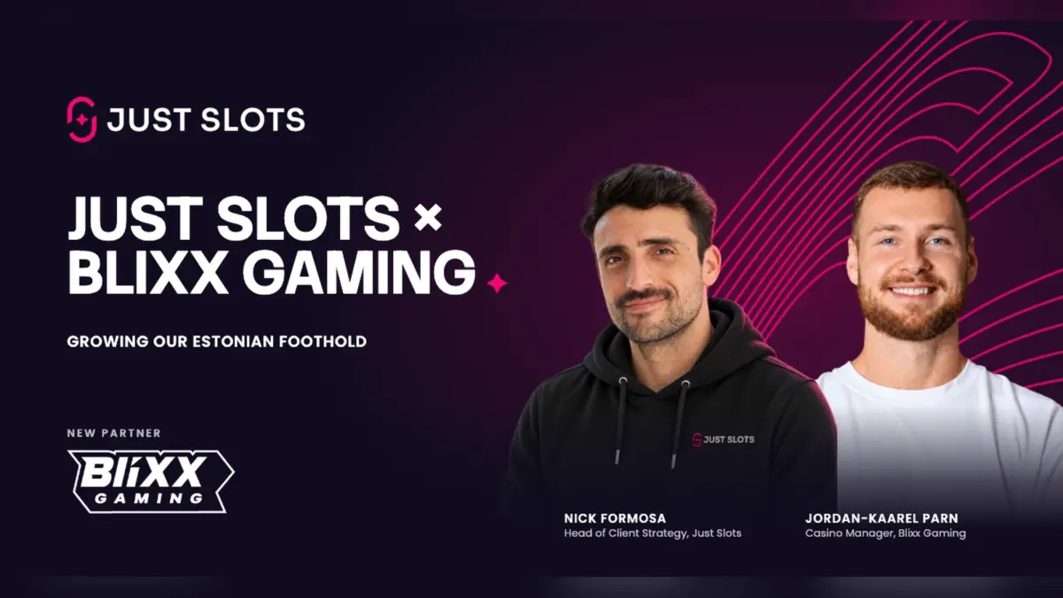 Nick Formosa of Just Slots and Jordan-Kaarel Parn of Blixx Gaming