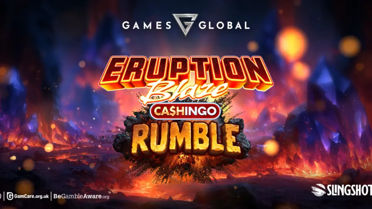 Eruption Blaze Cashingo Rumble slot artwork by Games Global and Slingshot Studios