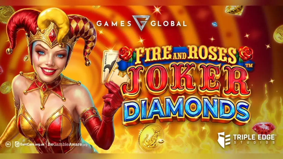 Fire and Roses Joker Diamonds slot artwork