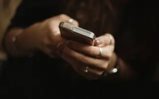 Close-up of hands holding a smartphone