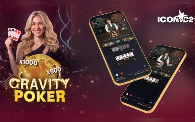 ICONIC21 Gravity Poker live dealer table