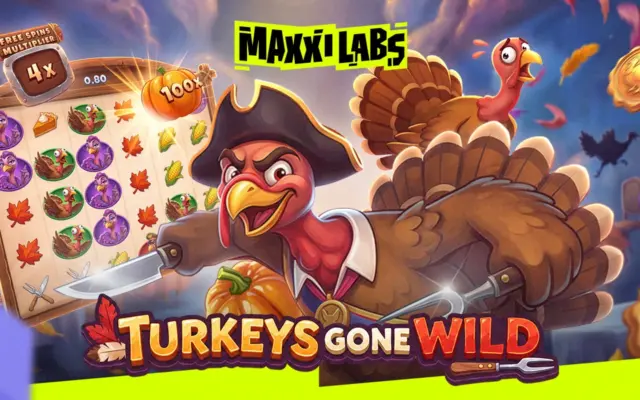 Turkeys Gone Wild slot artwork by Maxxi Labs and Slotty Studio