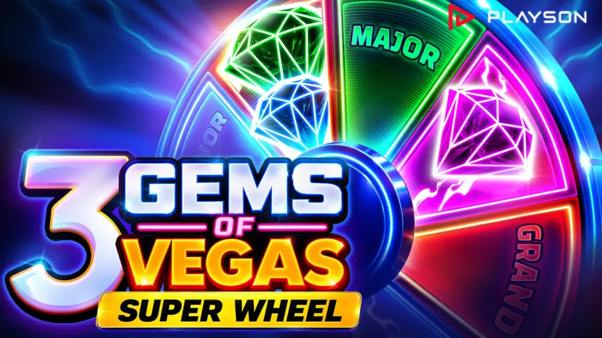3 Gems of Vegas: Super Wheel slot artwork by Playson