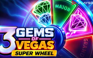 3 Gems of Vegas: Super Wheel slot artwork by Playson
